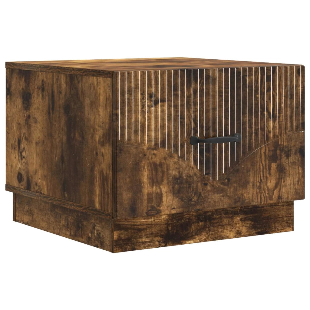 Tavolino da salotto con cassetto Rovere Fumo 49 x 50 x 37 cm 895430