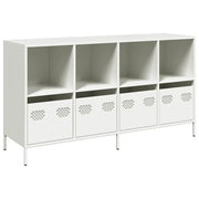 Credenza | Madia | Buffet da pranzo | Armadio da pranzo Bianca 135x39x73,5 cm in Acciaio Laminato a Freddo