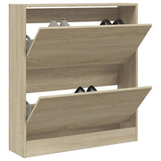 Scarpiera-Scaffale per scarpe Rovere Sonoma 80x21x87,5 cm in Legno Multistrato