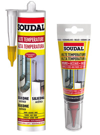 SOUDAL SILICONE ALTA TEMP. ACETICO ROSSO310ML 280 GRADI