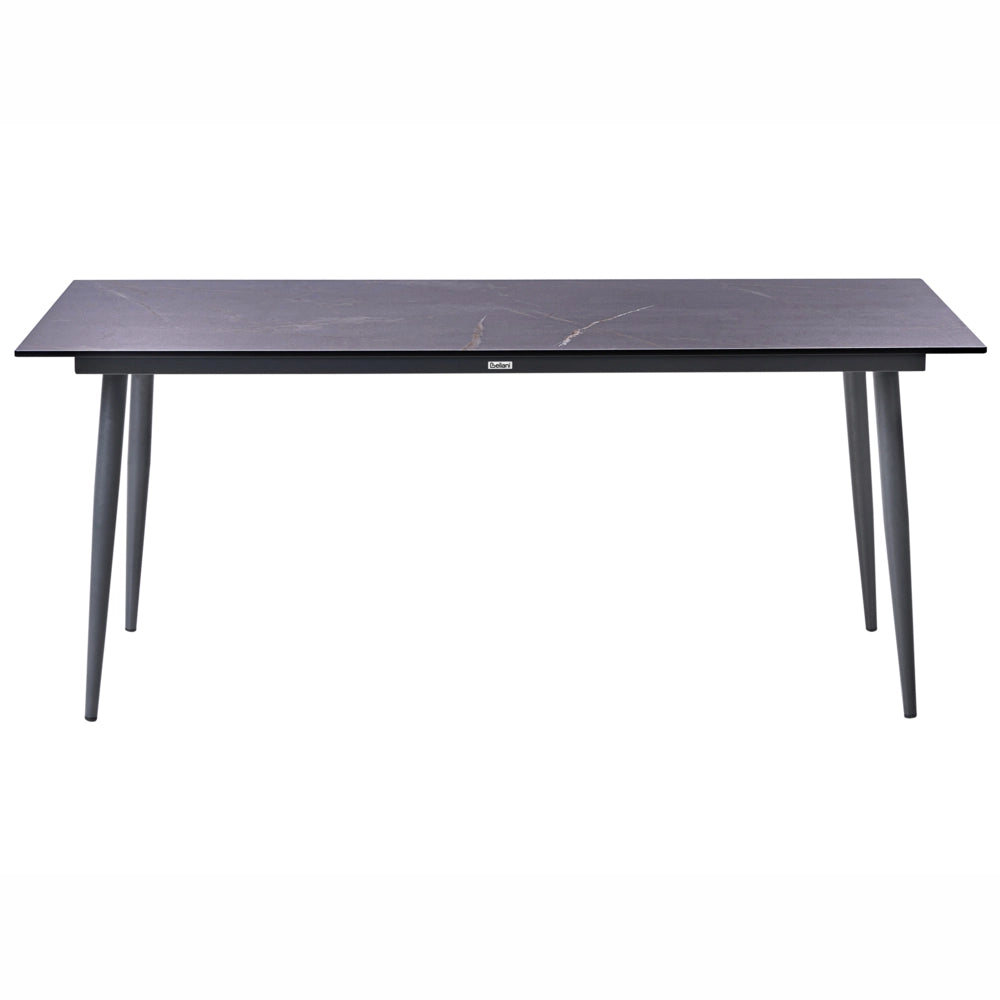Tavolo da riunione con piano in HPL e struttura in alluminio per ufficio domestico altamente resistente grigio scuro