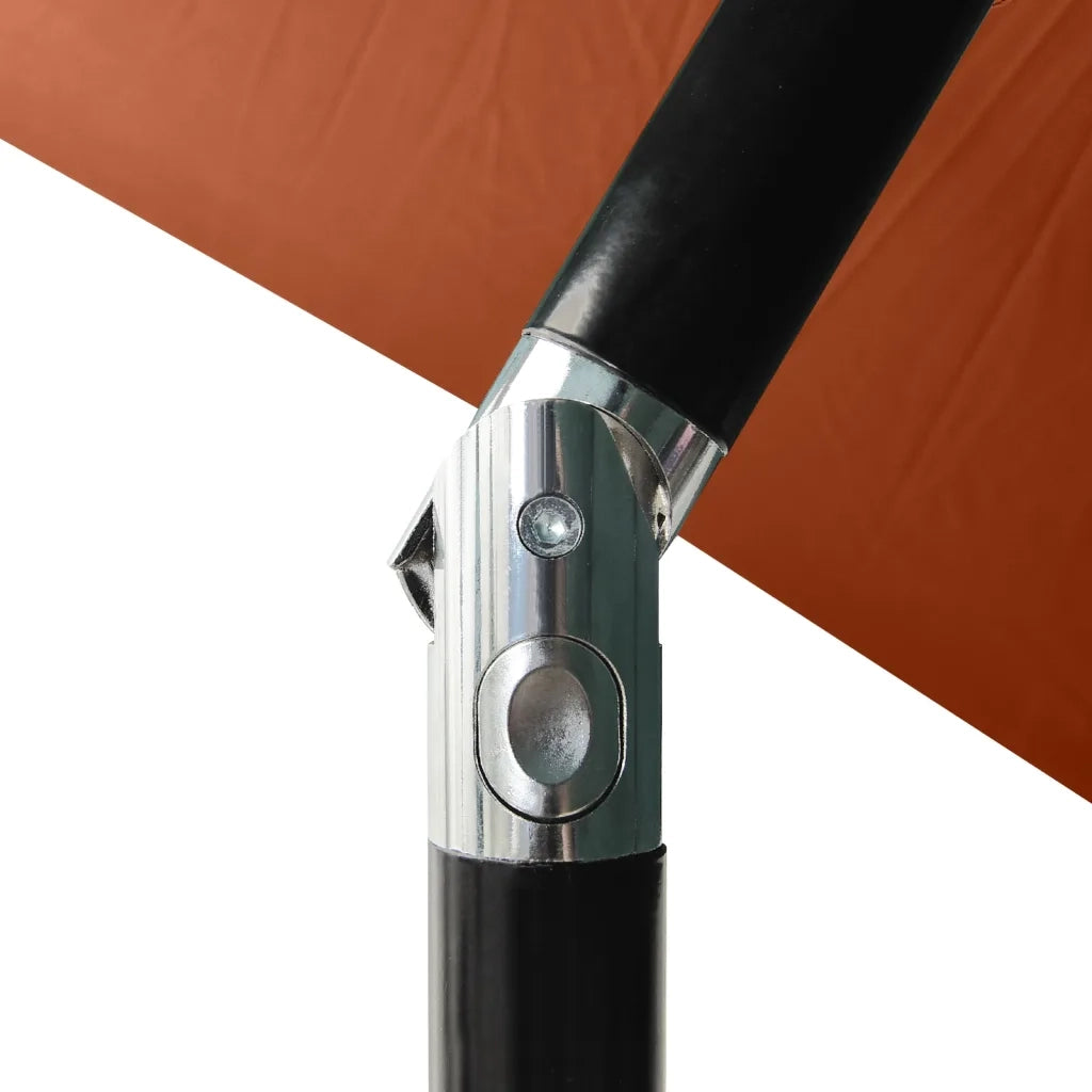 Ombrellone da Giardino-Ombrello da Balcone con LED Palo in Acciaio Terracotta 2x3 m
