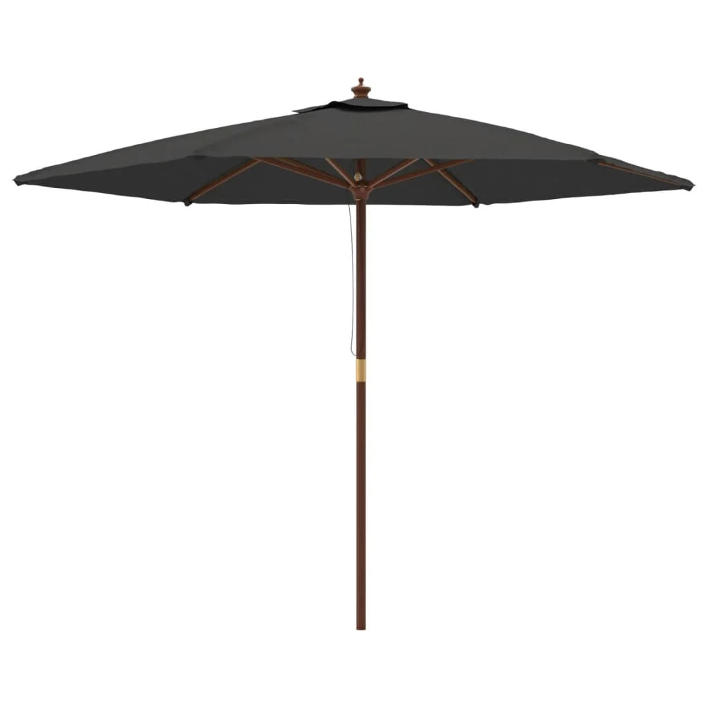 Ombrellone da giardino con palo in legno 299 x 240 cm antracite 02_0008334