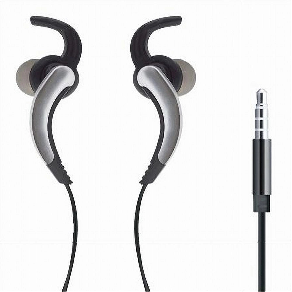 Trade Shop - Auricolari Con Cavo 1.2mt Cuffie Aux3.5mm Orecchio Microfono Smartphone Au-6t007 -
