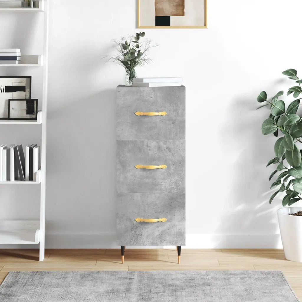 Credenza-Buffet-Armadio da cucina Grigio Cemento 34,5x34x90 cm in Legno Multistrato 222703