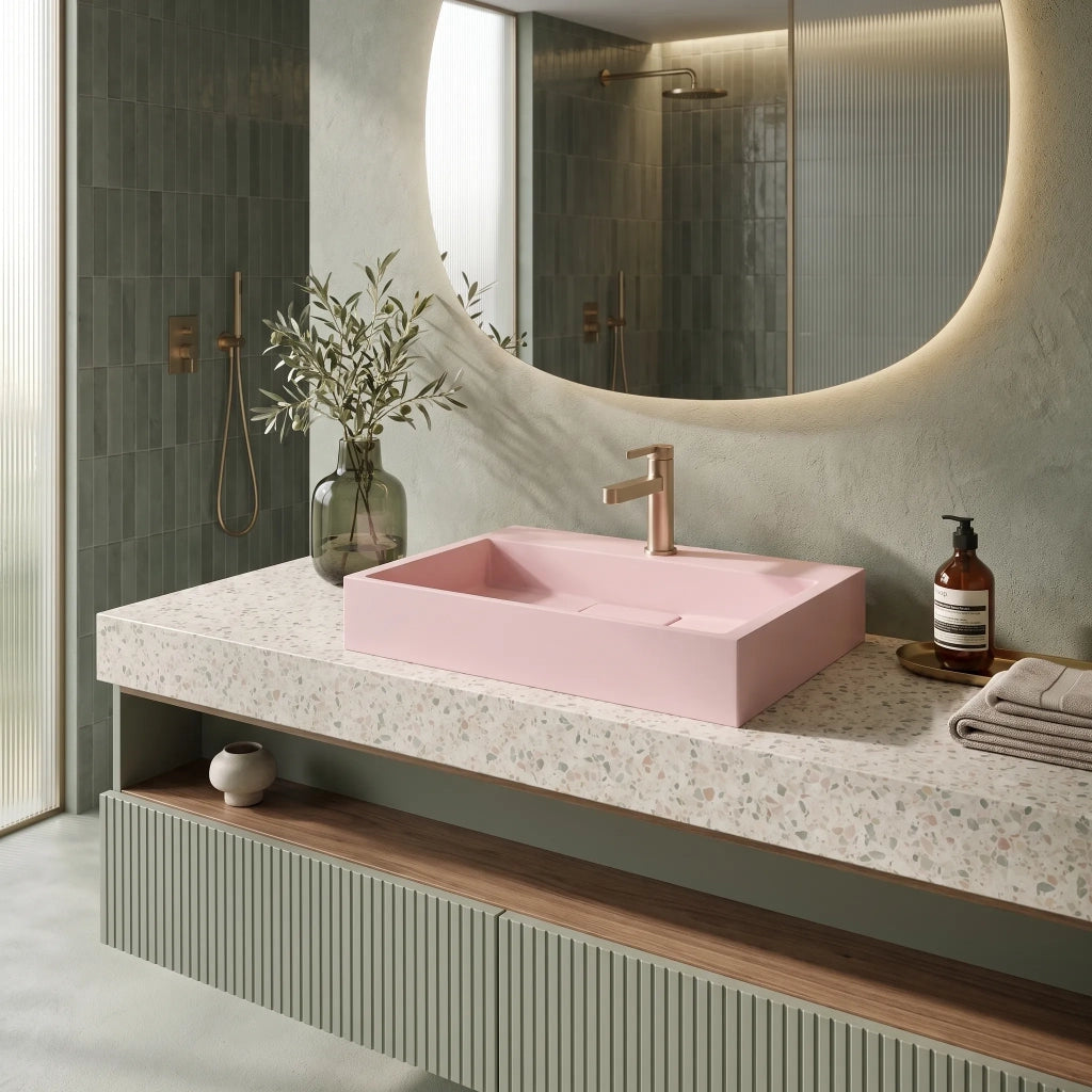 Lavabo In Conglomerato Goya Pink 60cm