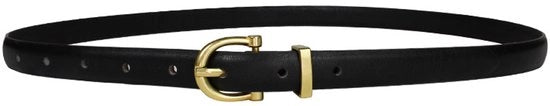 Set di cinture per donna a due pezzi, cintura sottile per jeans, cintura in PU pelle per donna con chiusura in oro, cintura moda per abiti da sera (nero, marrone)