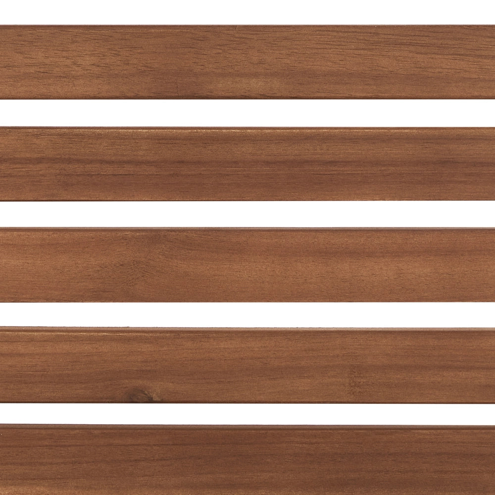 Set di 4 sedie da giardino per esterni in legno d'acacia chiaro pieghevoli stile rustico