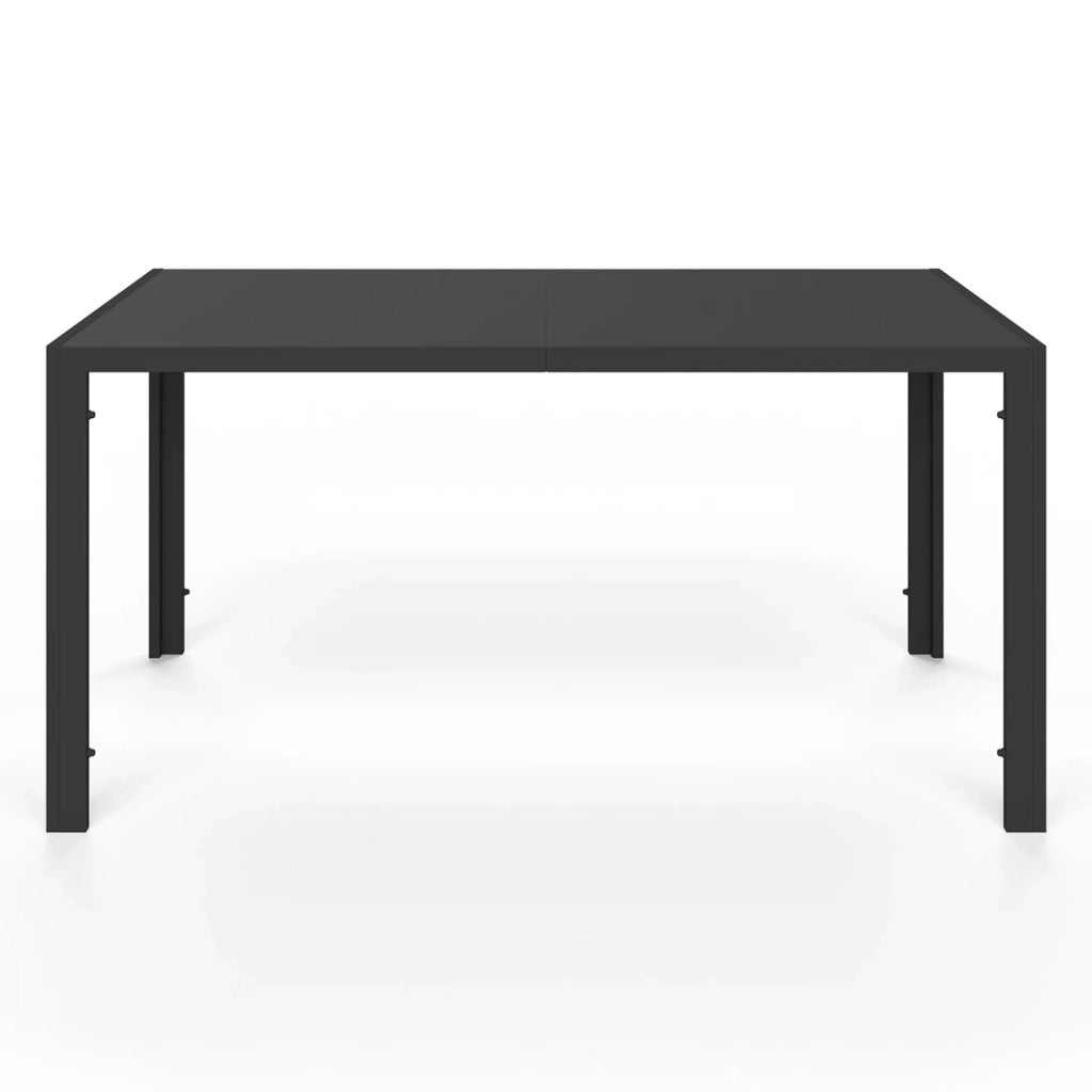 IDMarket - Set di mobili da giardino MADEIRA tavolo 150 cm e 6 sedie in corda e textilene nero e rattan chiaro