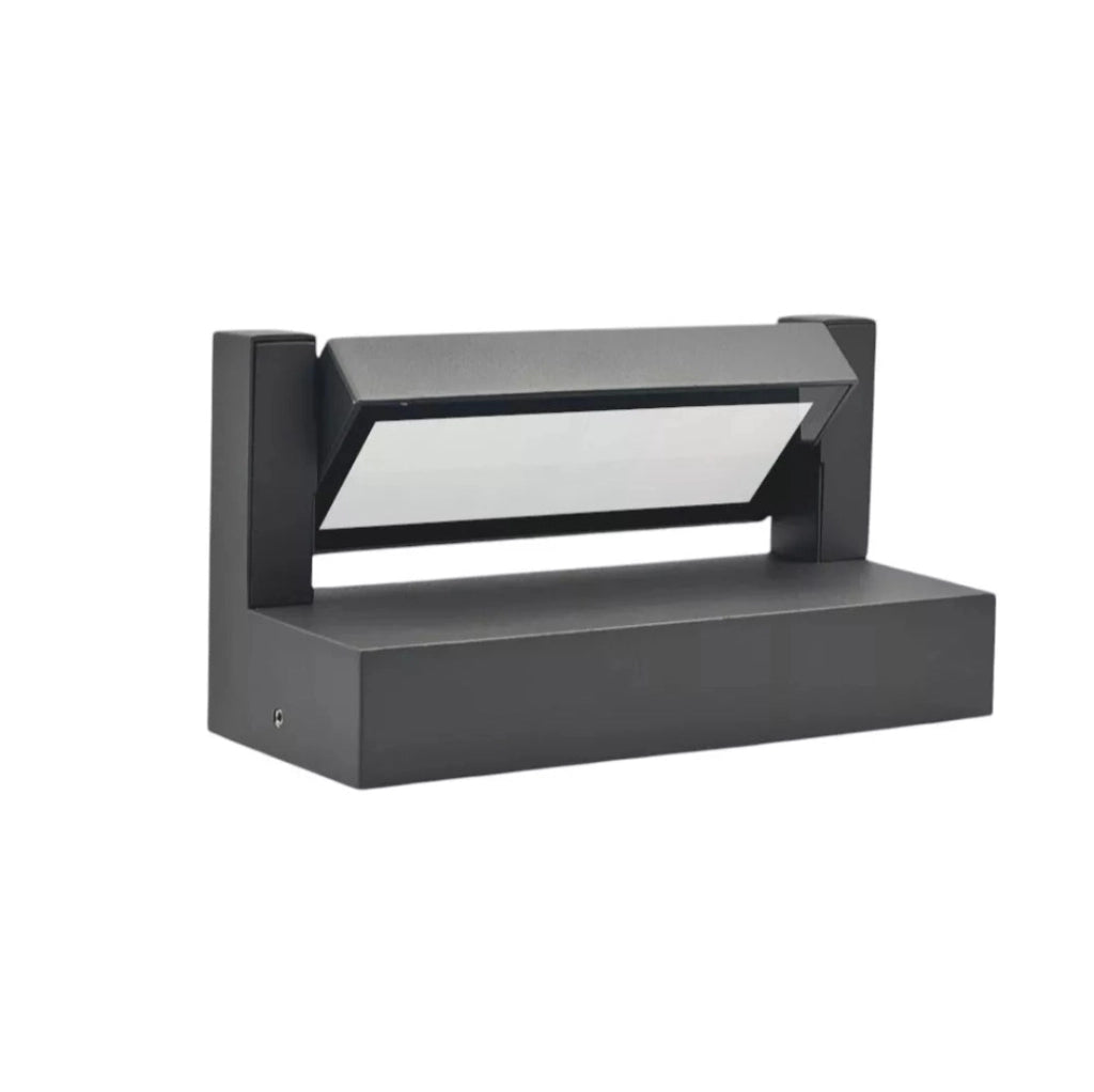 Applique Grigio antracite a LED da Esterno 21W IP65, Lampada a Parete Orientabile, 1800 Lumen, Alluminio e Vetro, CCT switch Luce calda, fredda, naturale