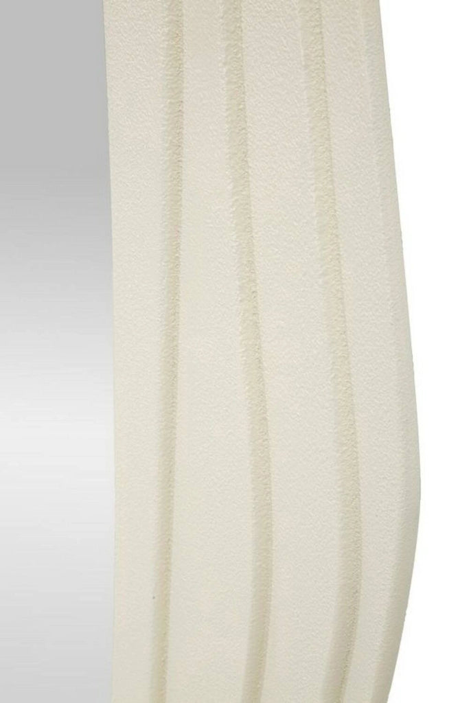 Specchio Pregola, Specchiera, Articolo d'arredo a muro, Decorazione con specchio, 90x4 h165 cm, Bianco