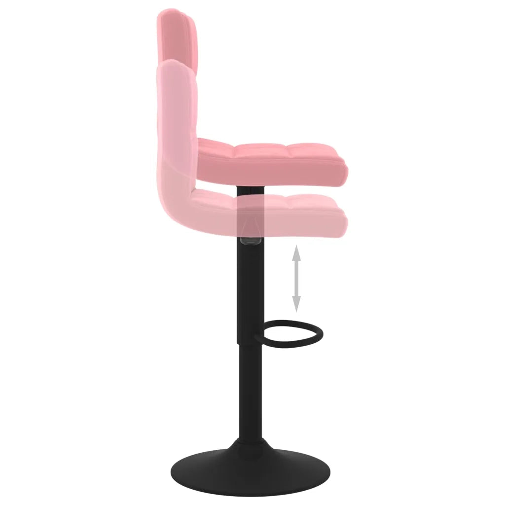 vidaXL Sgabello da Bar Rosa in Velluto