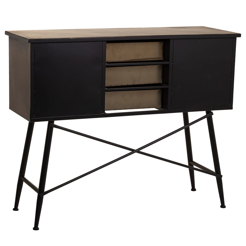 Credenza in metallo marrone 122x42x100h