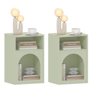 Comodino con ripiani aperti ¨C zephmum ¨C verde chiaro 40x30x60