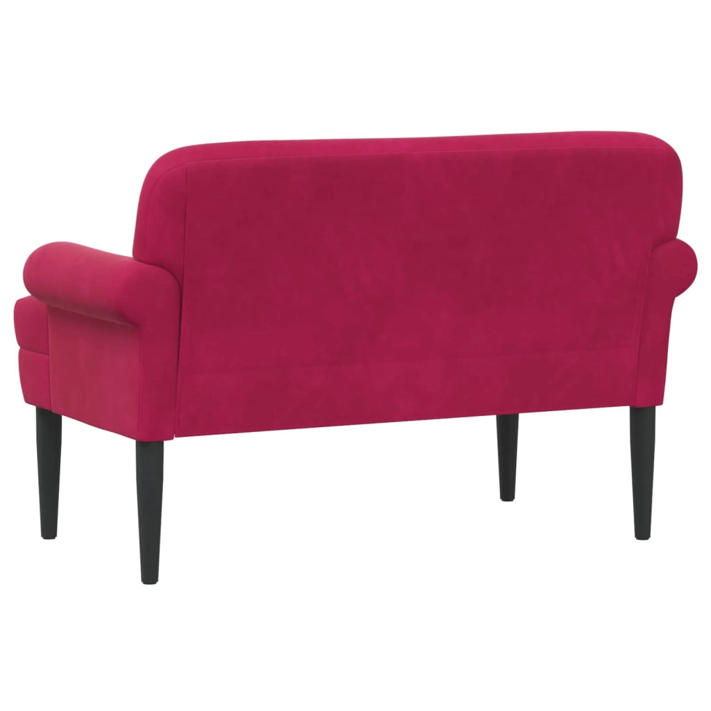 Loveseat con bottoni imbottiti Rosso Vino 120 x 66 x 78 cm 42041833