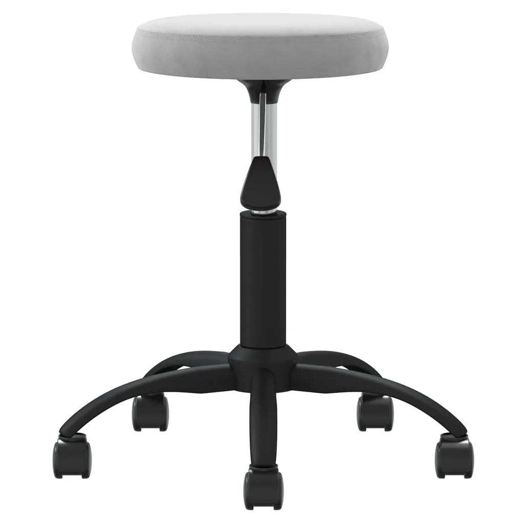 Sgabello da Massaggio in Velluto Grigio Chiaro CFW4959764
