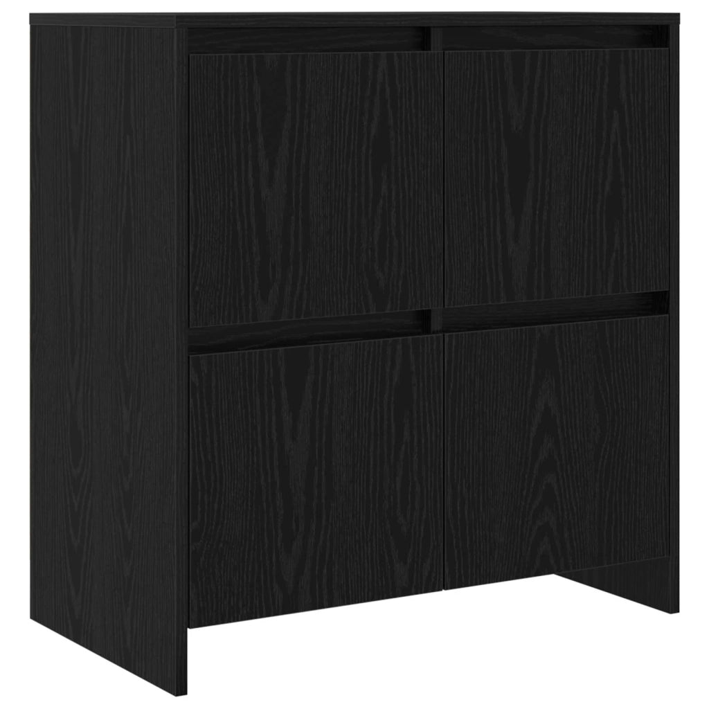 Sideboards 2 pz Rovere nero 70 x 41 x 75 cm 3393514