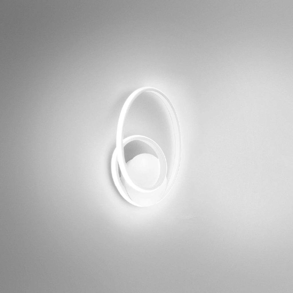 Diva - Lampada da parete bianca 20W luce calda 3000K IP20 - Applique led da muro design moderno - Led integrato 37x29