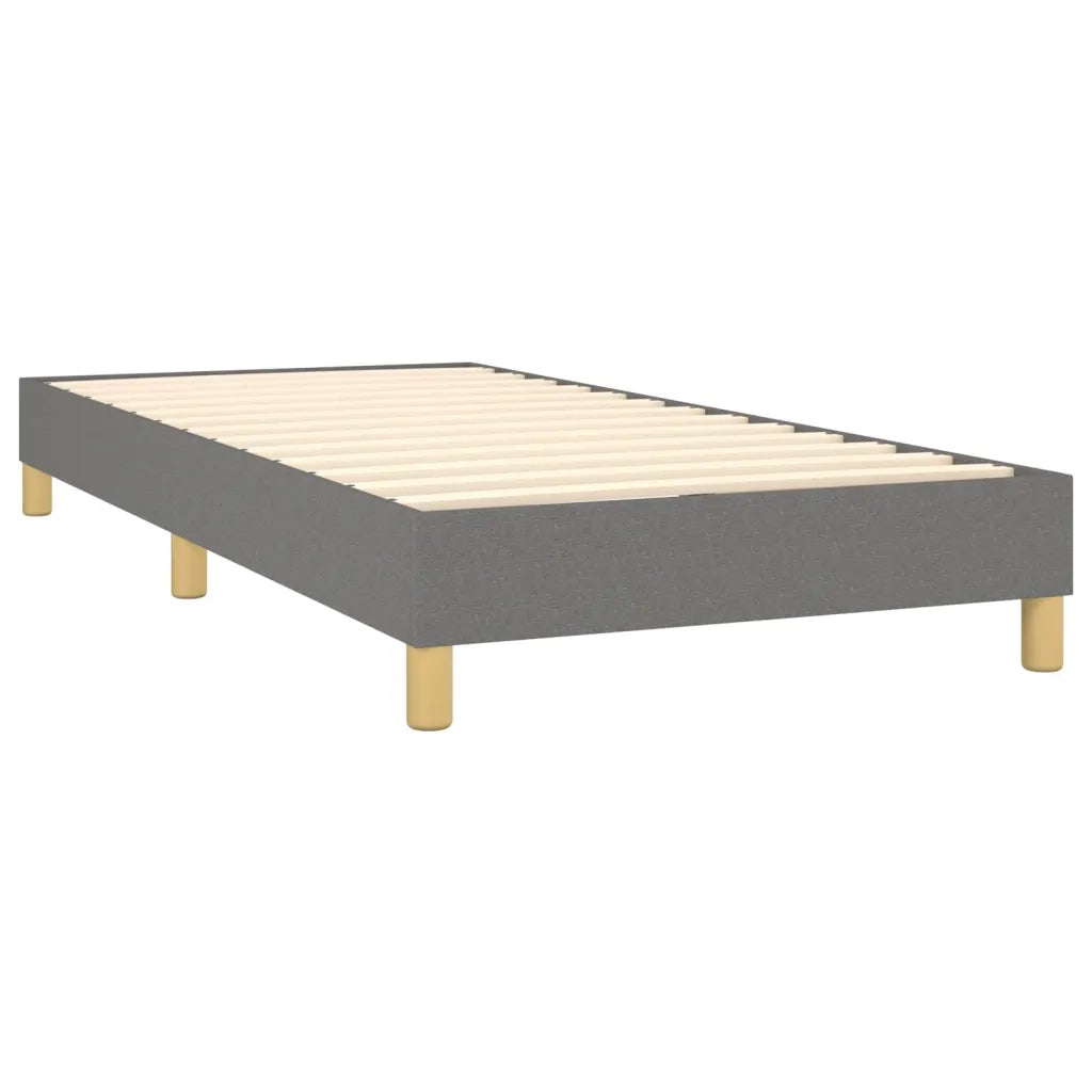 Giroletto a Molle con Materasso Grigio Scuro 80x200 cm Tessuto 3126918