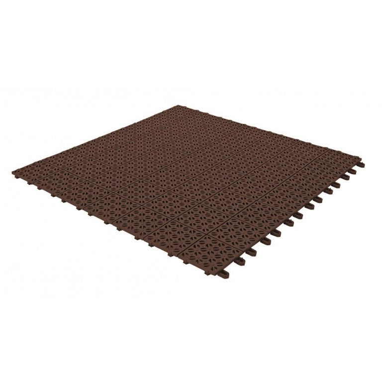 Set da 4 Piastrelle Flessibili in Plastica 55,5 x 55,5 cm da esterno, drenanti e autobloccanti