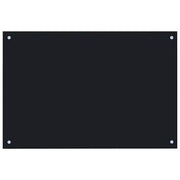 Paraschizzi da cucina con pratico sistema di protezione antispruzzo 90 x 50 cm in vetro temperato nero 02_0046347