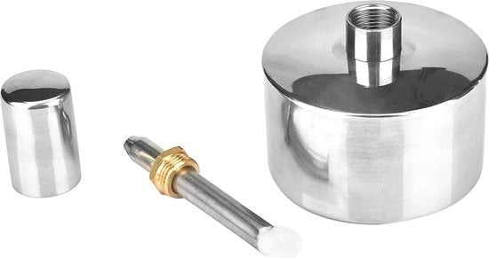 Bruciatore a spirito da laboratorio 400ml in acciaio inossidabile con vite - lampada lab chimica odontoiatrica.