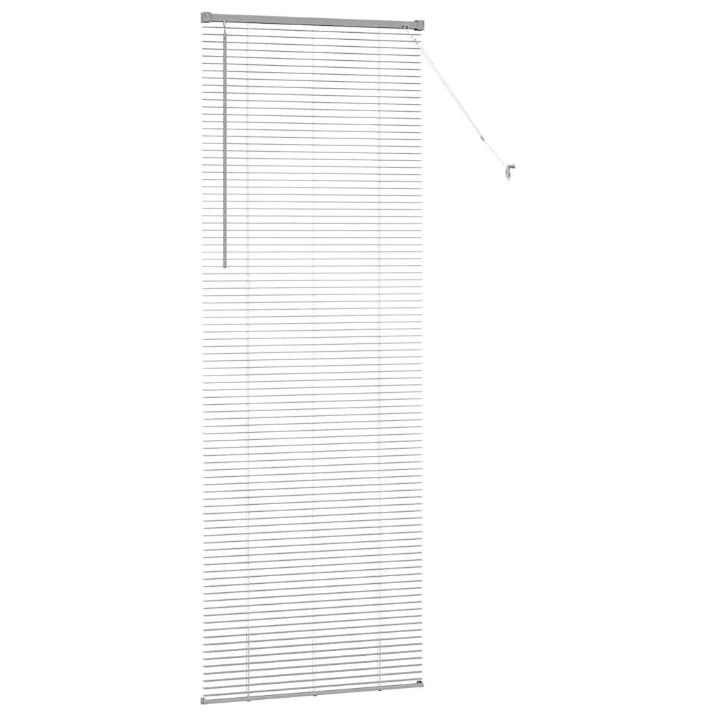 vidaXL Tenda per Finestra con tende Manuale Argento Alluminio