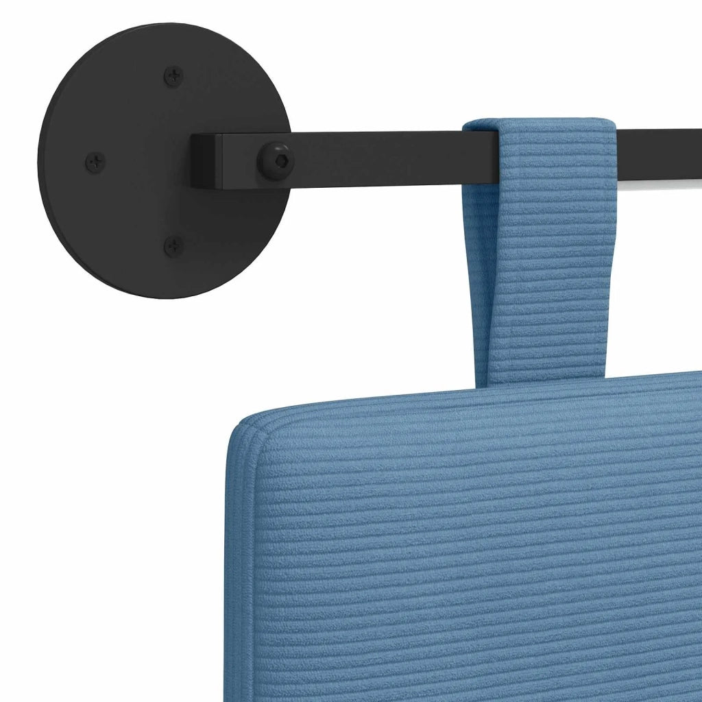 Testiera sospesa Con luce LED Blu Tessuto in Cords