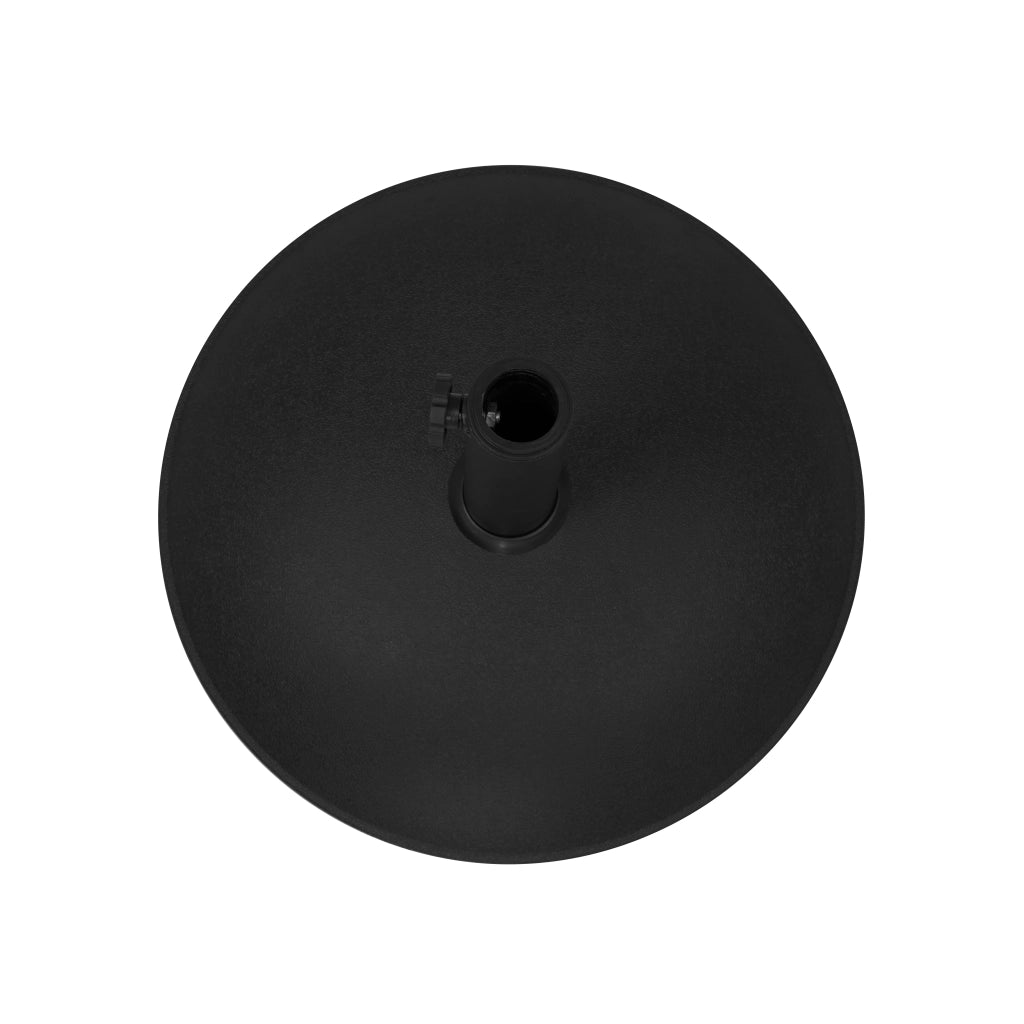 Base Ombrellone Inclinabile 16kg in Cemento Nero Rotonda da Giardino