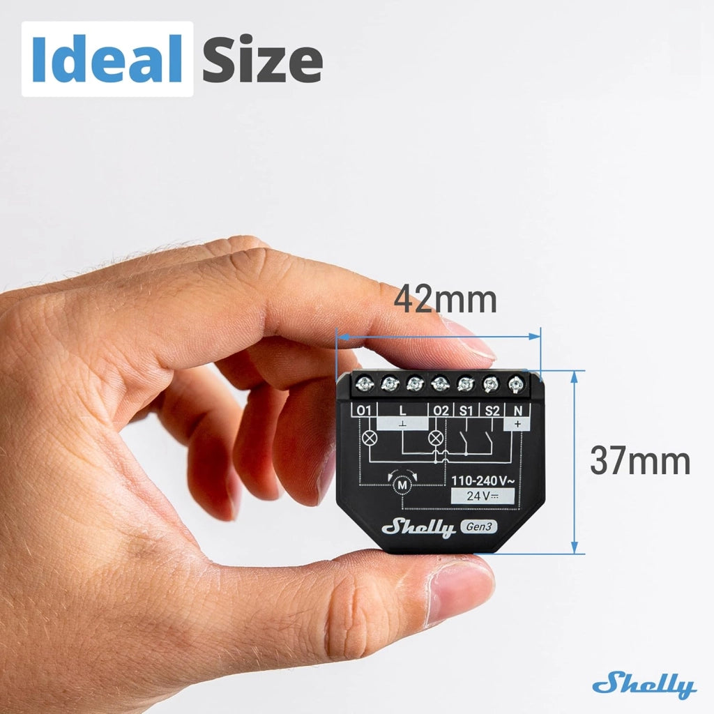 Shelly 2 PM Gen3 Interruttore intelligente per tapparelle WiFi e Bluetooth