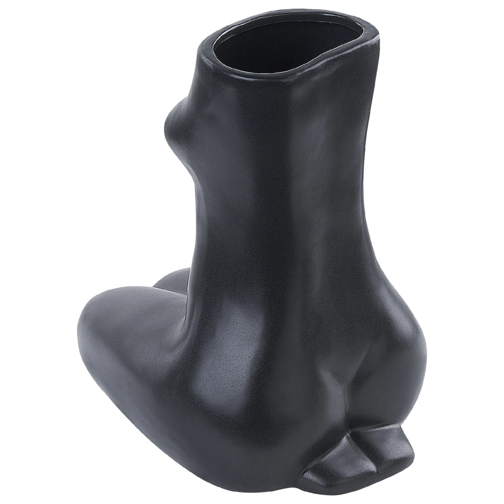 Vaso per fiori in porcellana nero forma del corpo femminile accessorio decorativo per la casa