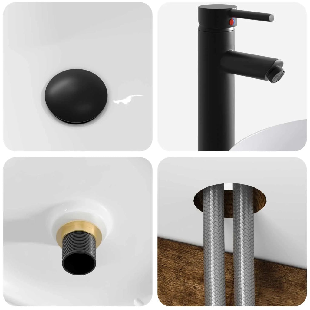 Mobile lavabo da parete Rovere Fumo 49 x 44,5 x 65 cm 890597