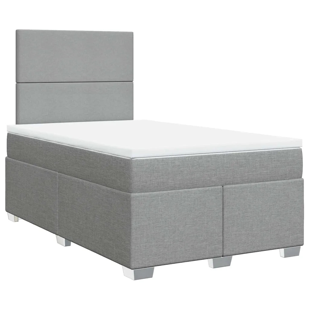 Giroletto a Molle con Materasso Grigio Chiaro 120x200cm Tessuto 3292748