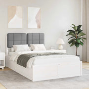 Letto con Testiera Rivestita Grigio chiaro 120 x 200 cm 3405541
