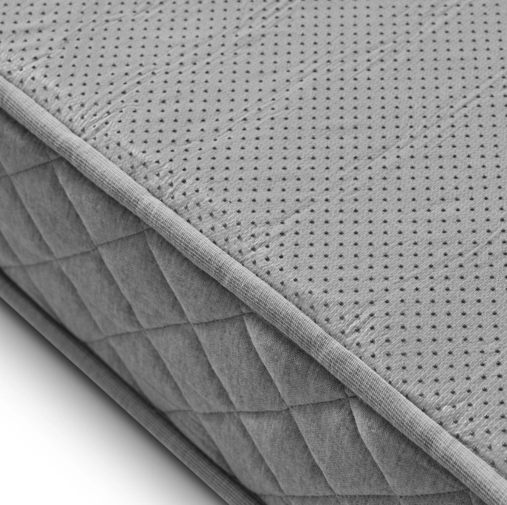 Letto singolo 90x200 cm con contenitore; LED; porte USB e Type-C; beige; con materasso