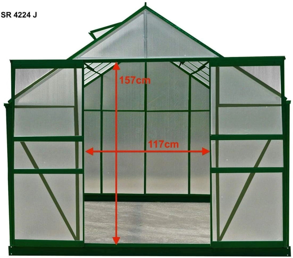 Serra Foresta in alluminio e policarbonato alveolare , dimensioni 242x427