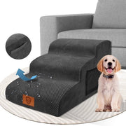Trappola per cani a 3 gradini, Trappola per cani, Realizzata con schiuma di alta qualità, con fodera antiscivolo, Rimovibile e lavabile, Trappola per cani per cuccioli, gatti e animali anziani, Nero