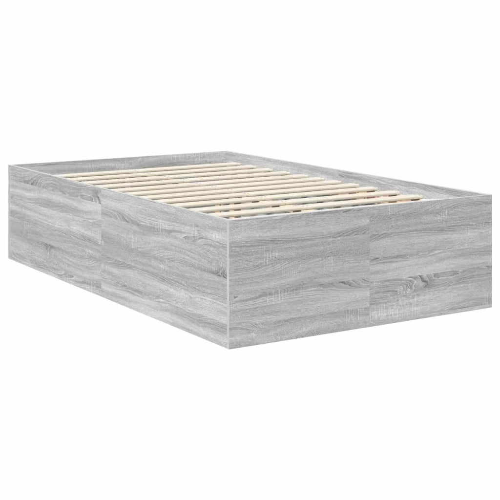 Struttura del letto con testiera Grigio Sonoma 120 x 200 cm