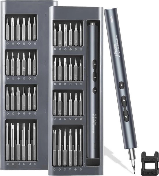 Set di 51 mini attrezzi a batteria con carica USB e punte magnetiche