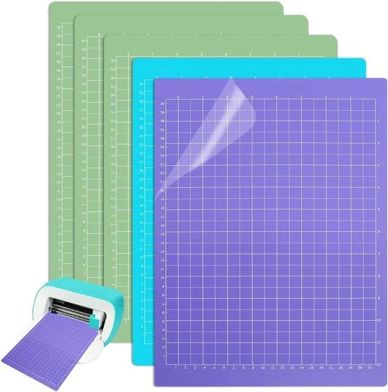 Set di 5 Mattoni di Taglio Autoadesivi per Fai da Te - 8,5 x 12 Pollici Mattoni di Taglio Sostituibili per Papier, Vinile e Tagli di Plotter con Disegno Flessibile e Duraturo