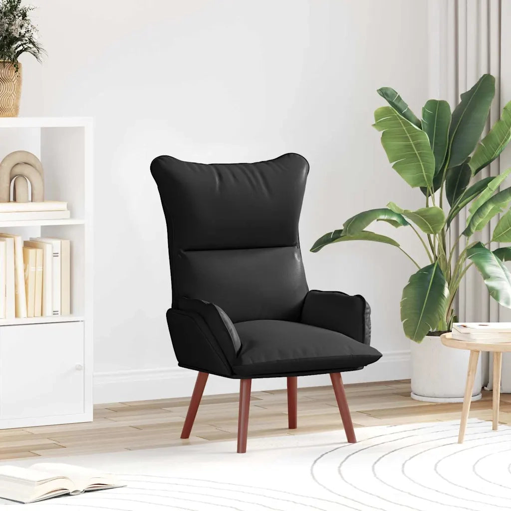 Poltrona | Sedia Relax Nero 69 x 74 x 93 cm Pelle Artificiale