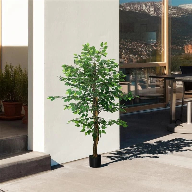 PIANTA ARTIFICIALE DI FICUS ALTA 150CM PER INTERNO ED ESTERNO CON VASO INCLUSO