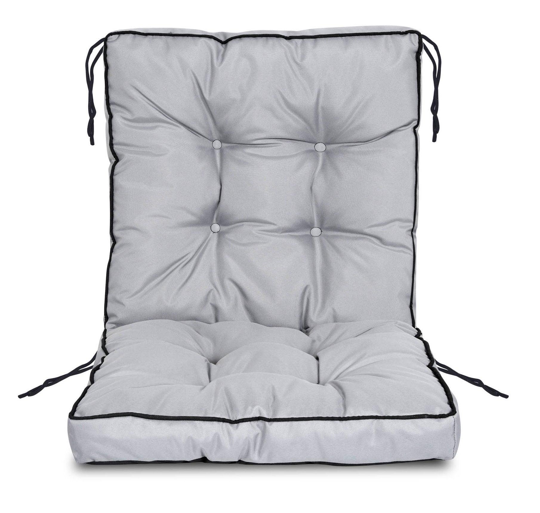 AIO FACTORY Cuscino per sedia da giardino 50x50x50 cm impermeabile grigio scuro