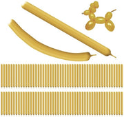 Balloon 100 pezzi - Lunghe Sfere d' Oro - Latice - Adatto a Compleanni/Sposali - Robusto/Duraturo - 30 cm (non gonfiato)