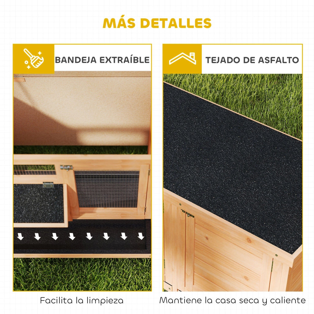 Gabbia per Conigli ¨C zephmum ¨C Giallo 112x50x54 cm