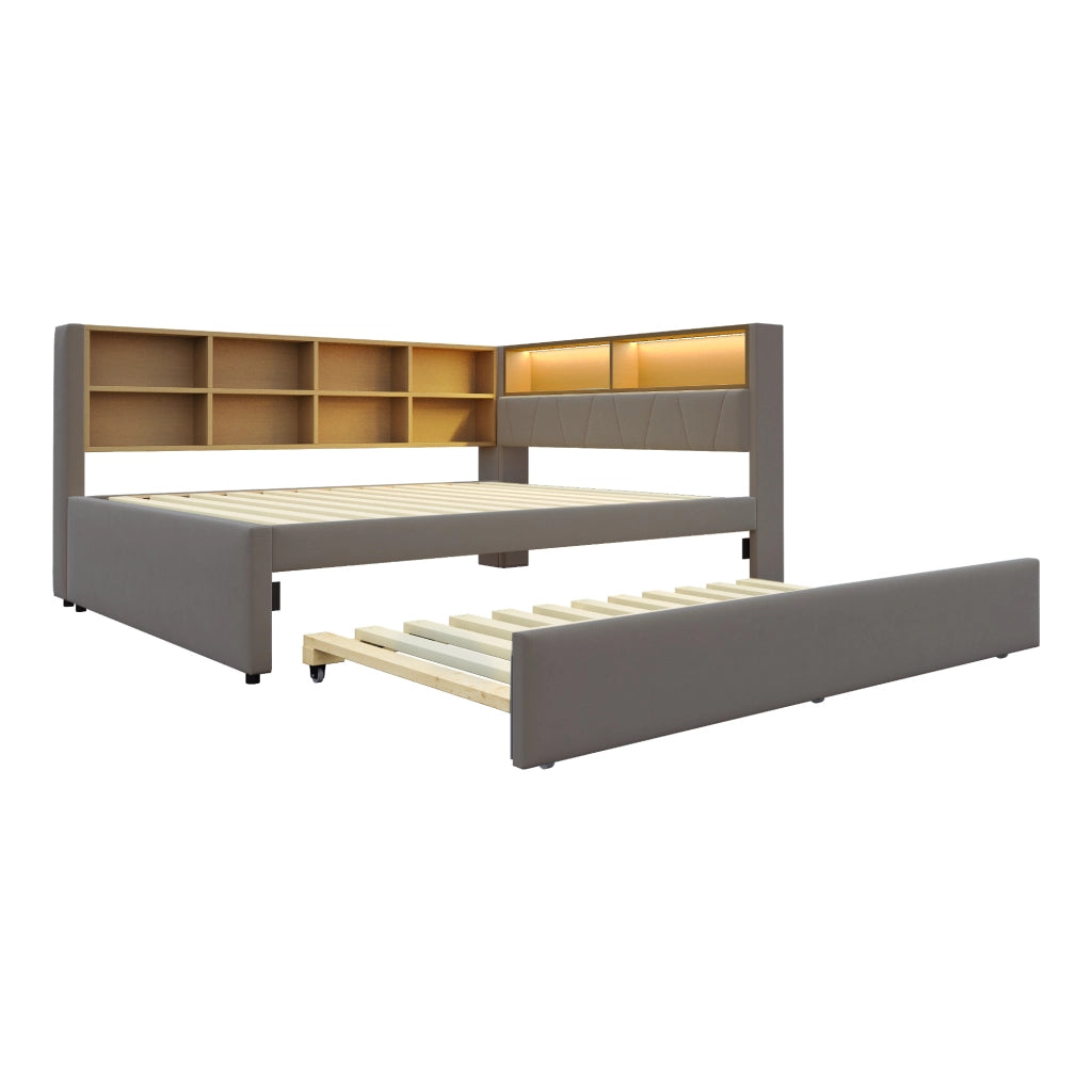 Divano letto con funzione letto estraibile flanella 140x200 cm