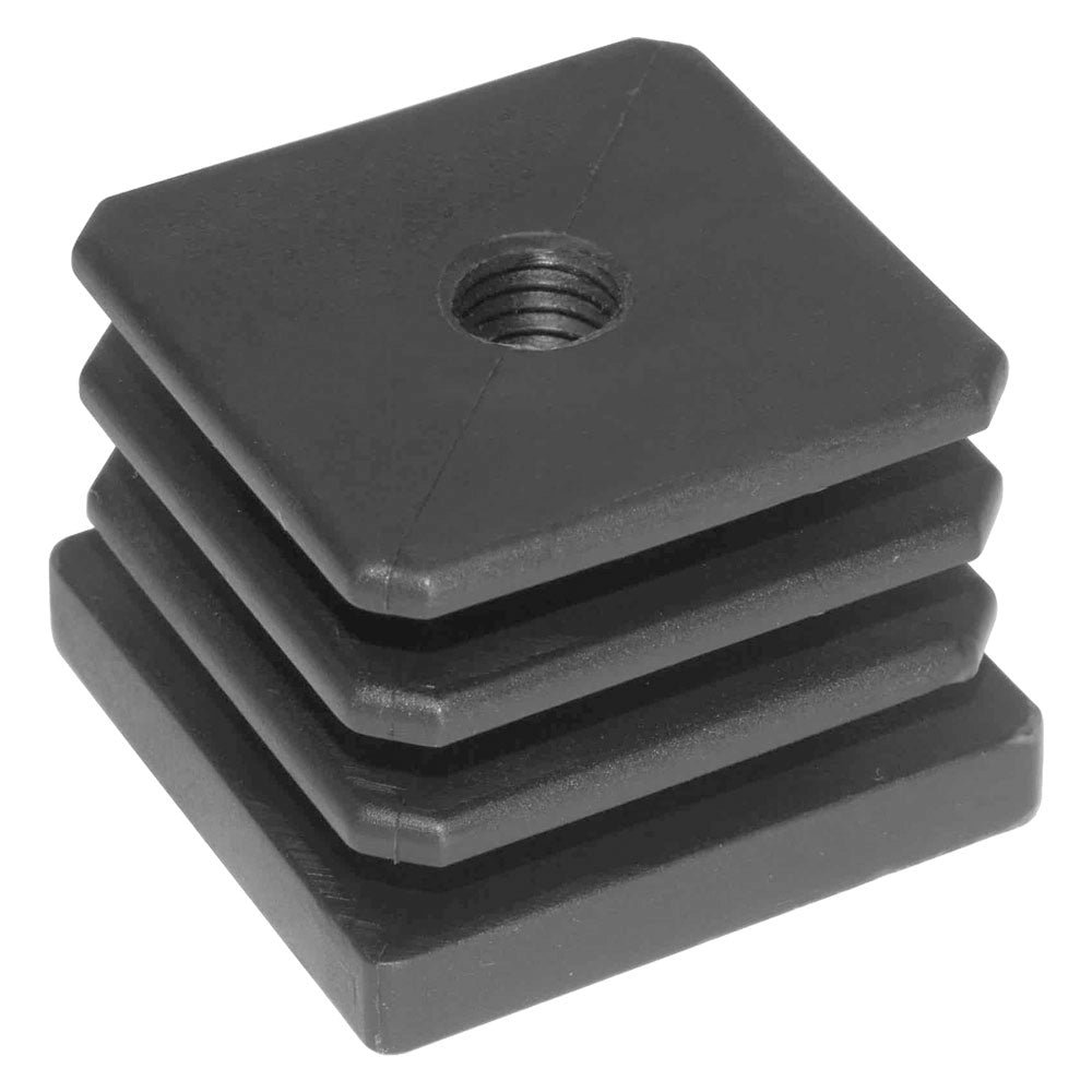 PUNTALE QUADRO ALETTATO CON FORO FILETTATO mm 40 x 40 - foro M10- 100 pezzi  - Senza Marca