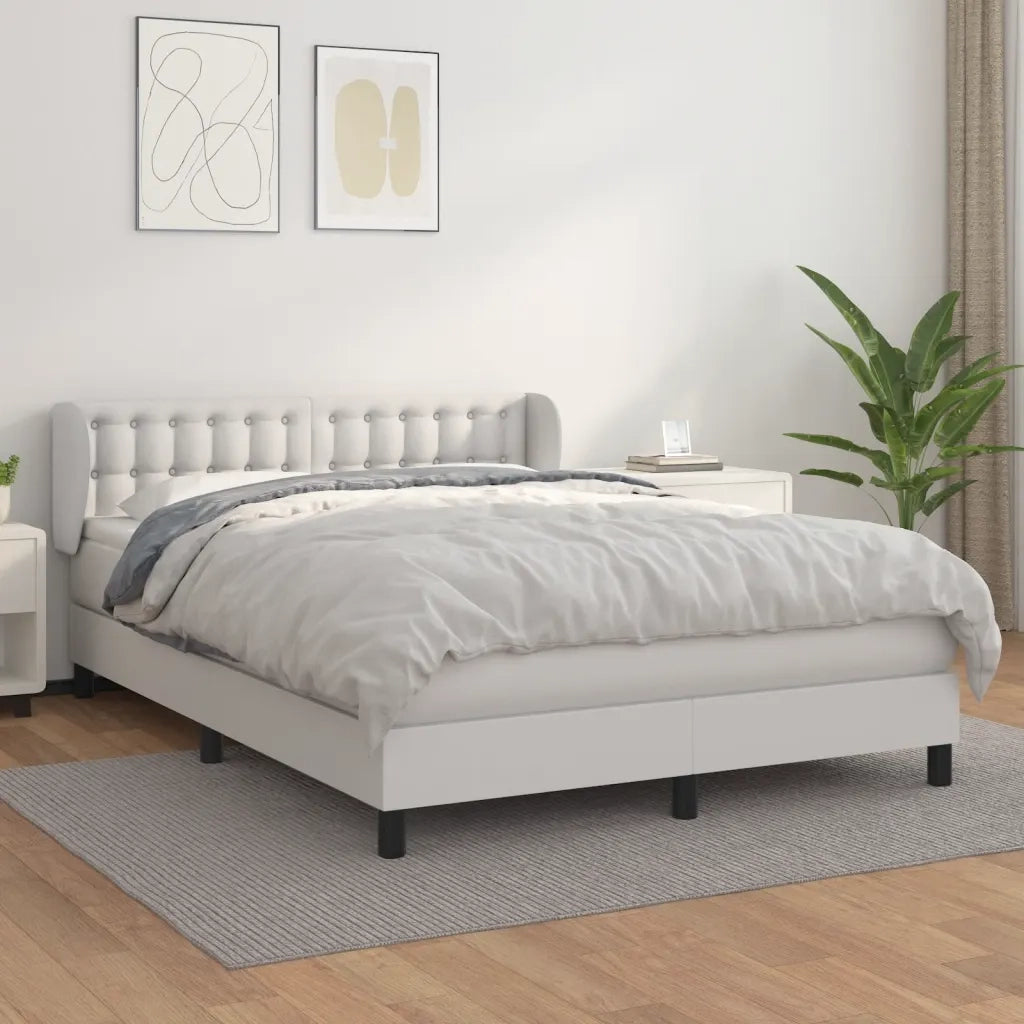 Giroletto a Molle con Materasso Bianco 140x200 cm in Similpellecod mxl 122030