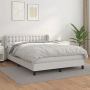 Giroletto a Molle con Materasso Bianco 140x200 cm in Similpellecod mxl 122030