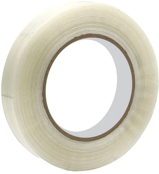 Filamento a nastro 20 mm x 50 m - Rafforzato con Vetro - Resistente all'usura - Resistente all'umidità - Resistente ai raggi UV - Adatto per imballaggio e sigillatura - Nastro per imballaggio